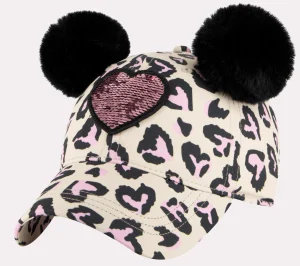 SKECHERS Cheetah Love Hat CINZENTO CLARO / PRETO / ROSA Flash Sale