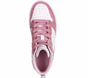 SKECHERS Court High - Shine Kicks BRANCO / ROSA Cheap