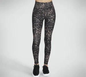 SKECHERS Diamond Brushed Cheetah High Waisted Legging NATURAL / TAUPE Clearance