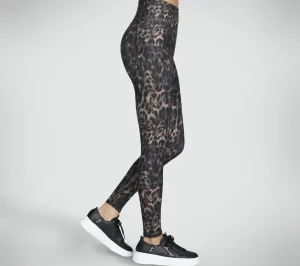SKECHERS Diamond Brushed Cheetah High Waisted Legging NATURAL / TAUPE Clearance