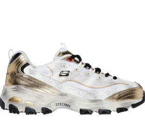 SKECHERS D'Lites - Vintage Vision BRANCO / PRETO / DOURADO Flash Sale