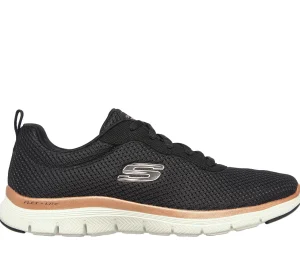 SKECHERS Flex Appeal 4.0 - Brilliant View PRETO / DOURADO ROSA Online