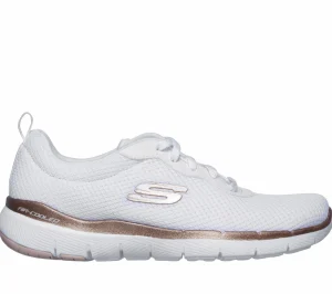 SKECHERS Flex Appeal 3.0 - First Insight BRANCO /ROSA GOLD Hot