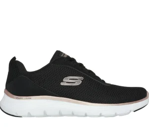 SKECHERS Flex Appeal 5.0 - Uptake PRETO / DOURADO ROSA Store