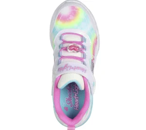 SKECHERS Flutter Heart Lights - Groovy Swirl BRANCO / MULTICOR Discount