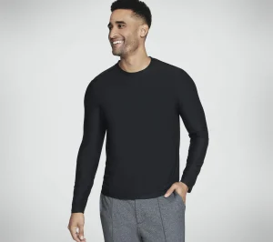 SKECHERS GO DRI All Day Long Sleeve Tee PRETO Flash Sale