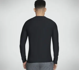 SKECHERS GO DRI All Day Long Sleeve Tee PRETO Flash Sale