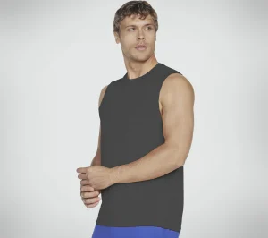 SKECHERS GO DRI Charge Muscle Tank PRETO / CARVÃO Hot