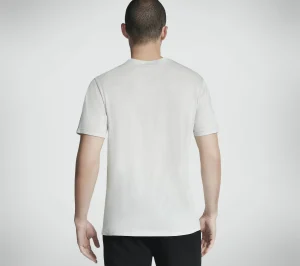 SKECHERS GO DRI Pima Signature V-Neck BRANCO / TAUPE Cheap