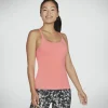 SKECHERS GO FLEX Racerback Shelf Bra Cami CORAL Clearance