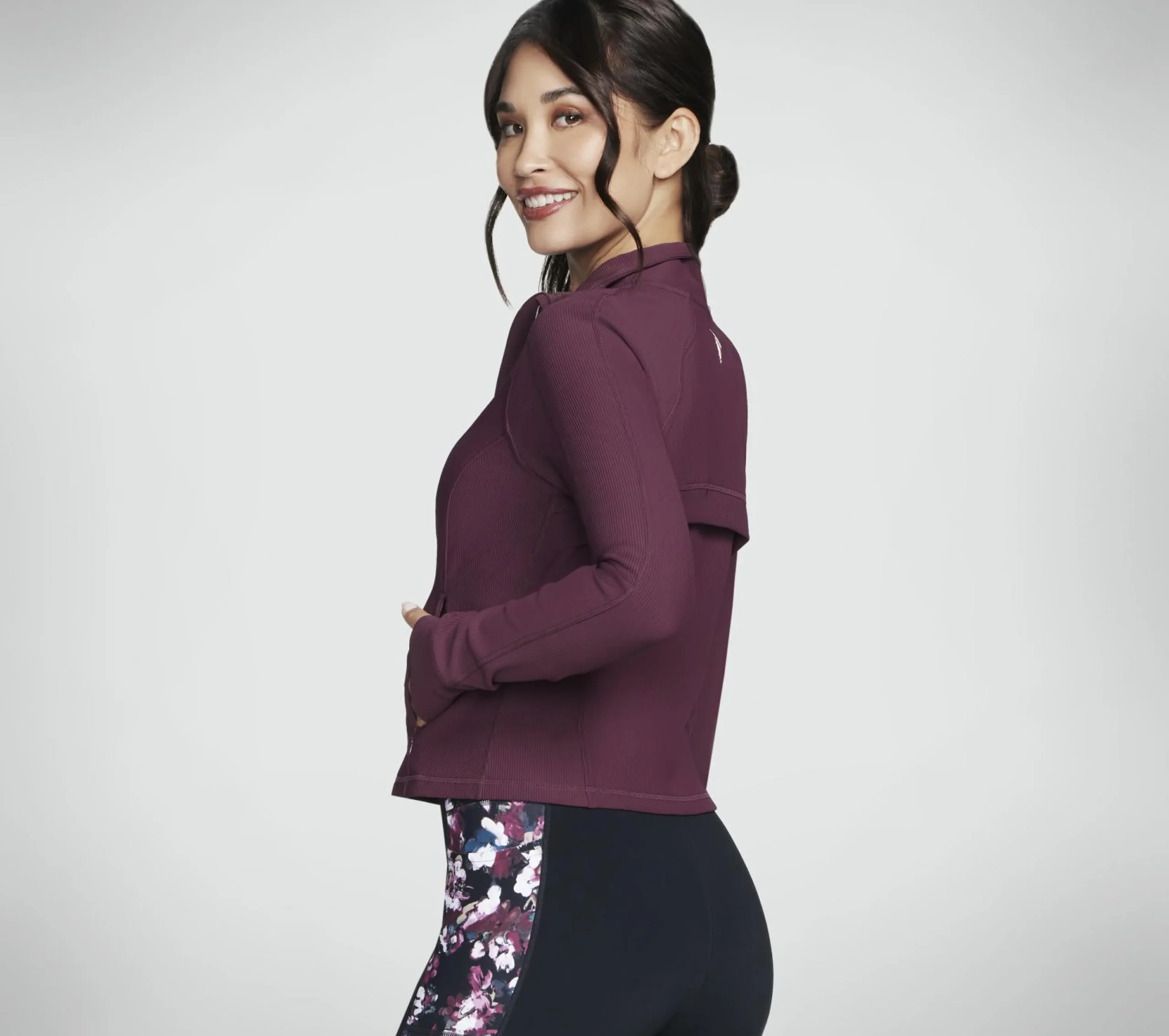 go_flex_rib_jacket_2.webp SKECHERS GO FLEX Rib Jacket BORDÔ / ROSA Store