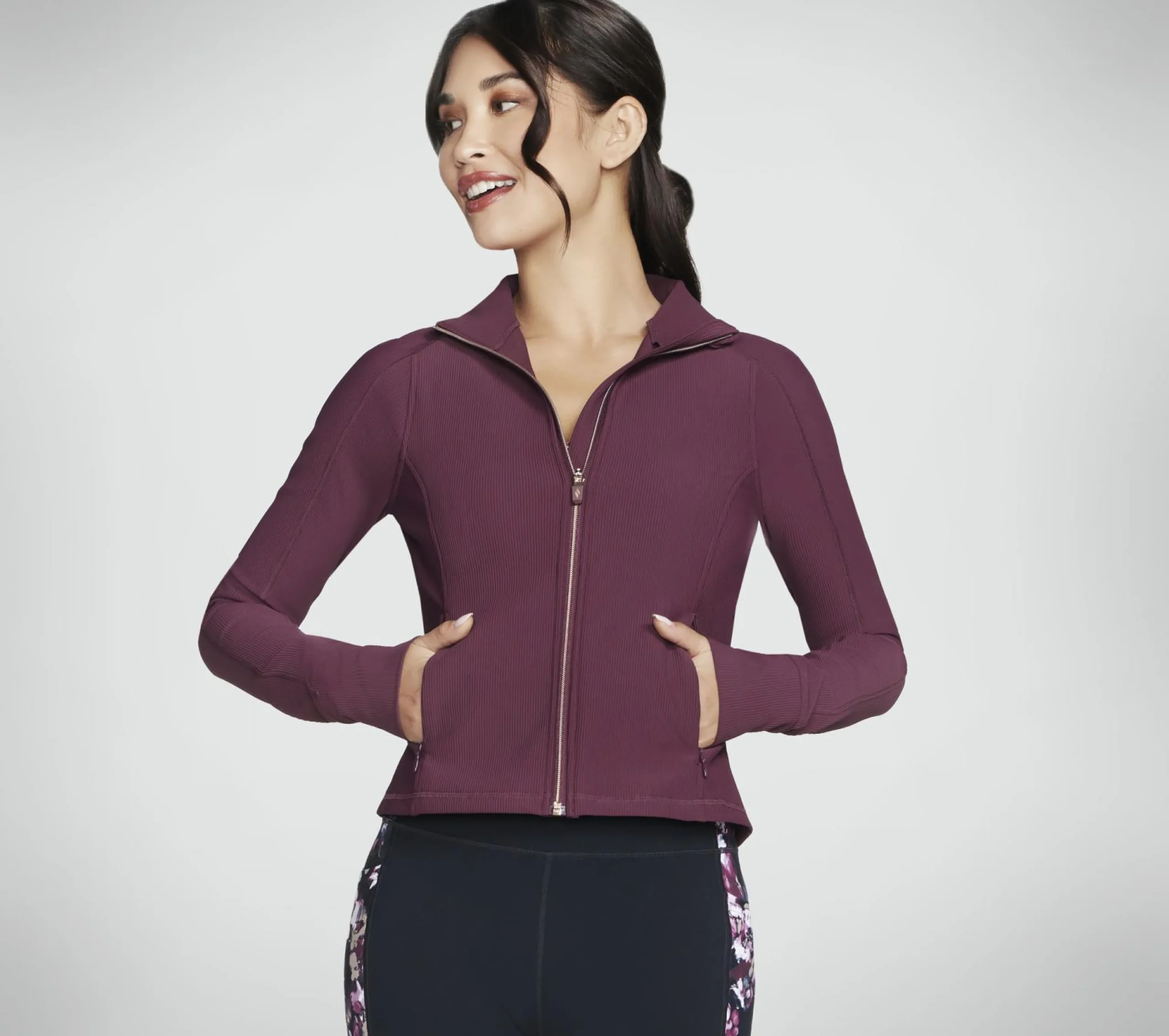 go_flex_rib_jacket_3.webp SKECHERS GO FLEX Rib Jacket BORDÔ / ROSA Store