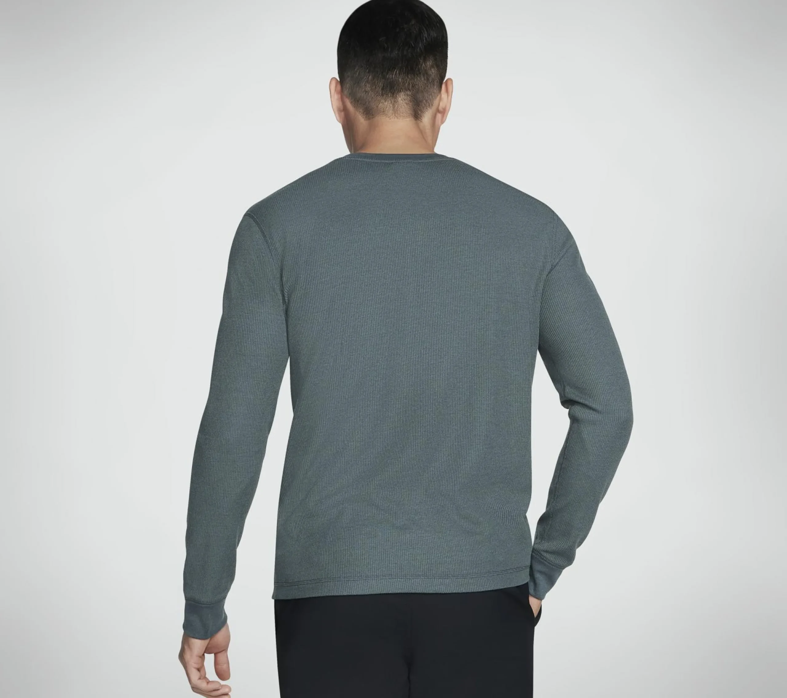 go_knit_waffle_henley_1.webp SKECHERS GO KNIT Waffle Henley VERDE / PRETO Discount