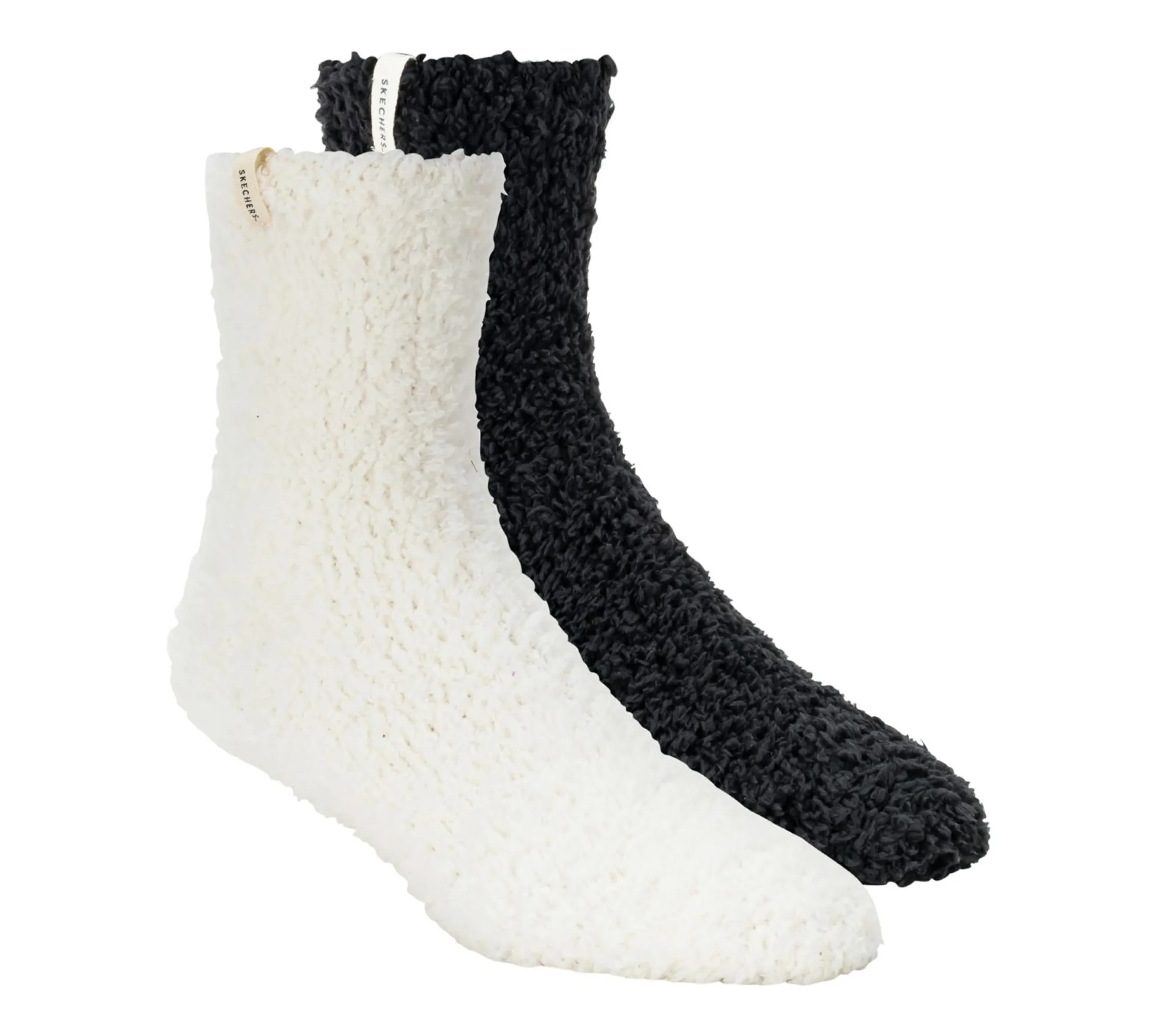 go_lounge_furry_crew_sock_0.webp SKECHERS GO LOUNGE Furry Crew Socks - 2 Pack BRANCO / PRETO Online