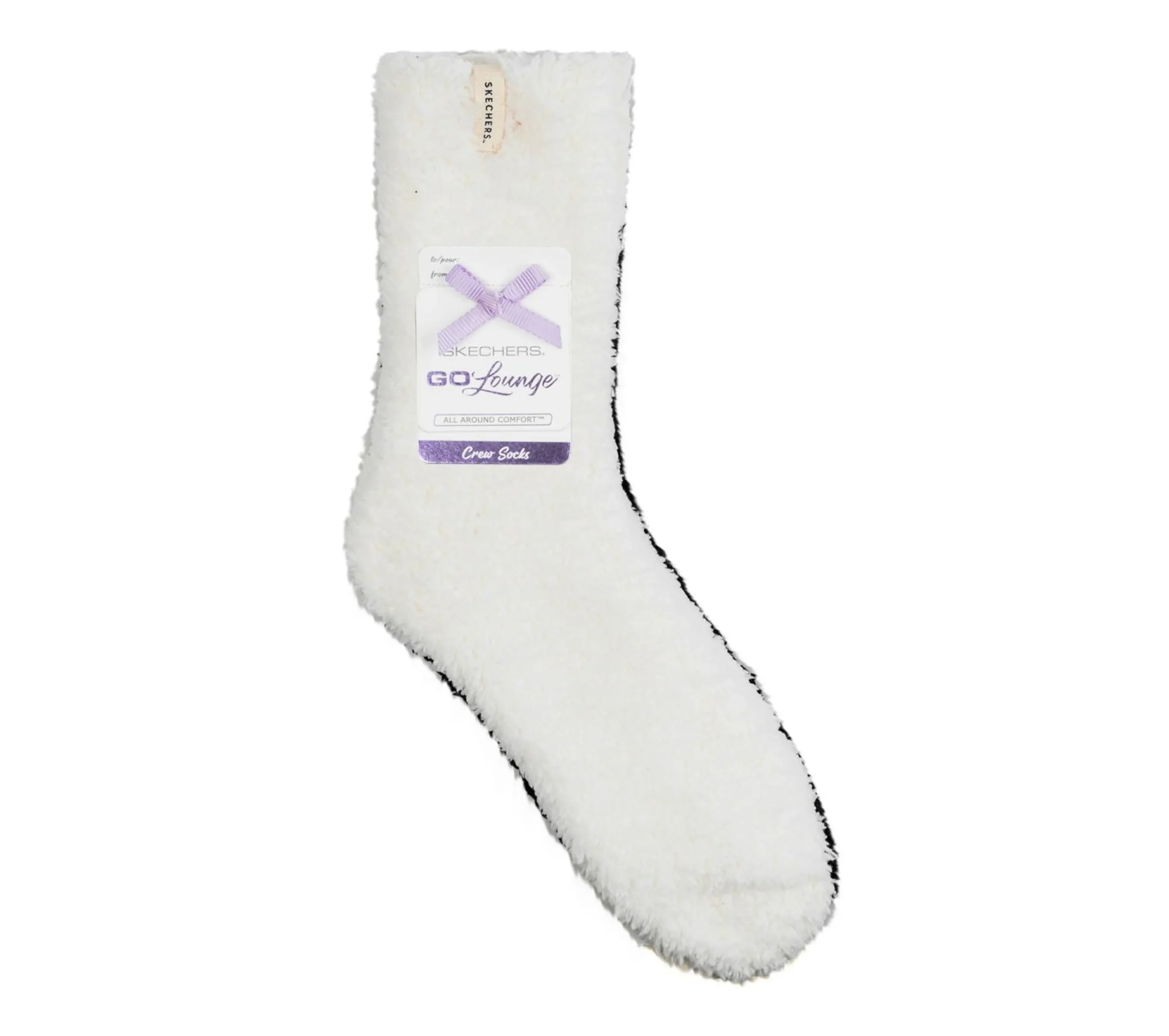 go_lounge_furry_crew_sock_1.webp SKECHERS GO LOUNGE Furry Crew Socks - 2 Pack BRANCO / PRETO Online