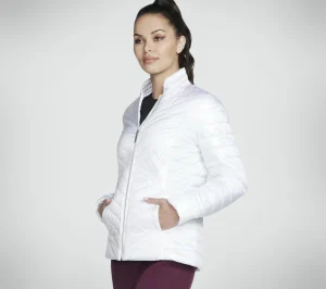 SKECHERS GO SHIELD Shine Jacket BRANCO New