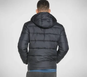 SKECHERS GO WALK Parkway Hooded Puffer PRETO New