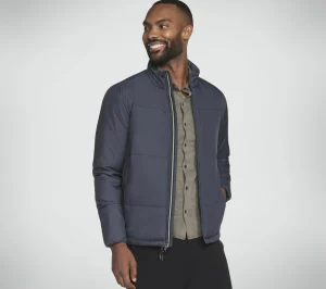SKECHERS GOSHIELD ELEMENT JACKET CARVÃO / NAVY Clearance