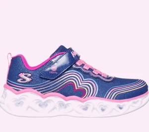 SKECHERS Heart Lights - Retro Hearts NAVY / MULTICOR Cheap