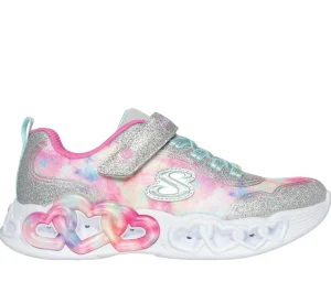 SKECHERS Infinite Heart Lights - Color Lovin PRATEADO / MULTICOR New