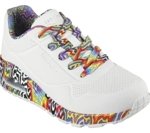 SKECHERS Jen Stark: Uno - Mini Drip BRANCO / MULTICOR Store