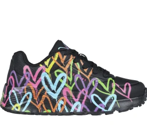 SKECHERS JGoldcrown: Uno Lite - Spread The Love PRETO / MULTICOR Store