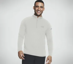 SKECHERS Kane 1/4 Zip BRANCO / TRIGO Online