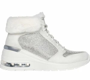 SKECHERS Million Air - Elevated Luxe Air BRANCO SUJO Clearance