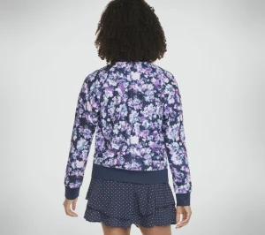 SKECHERS Misty Floral Reversible Jacket AZUL / LAVANDA Discount