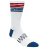 SKECHERS 1 Pack Americana Stripe Crew Socks BRANCO Flash Sale