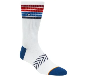 SKECHERS 1 Pack Americana Stripe Crew Socks BRANCO Flash Sale