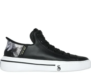 SKECHERS Premium Leather Slip-ins: Snoop One - OG PRETO / BRANCO New