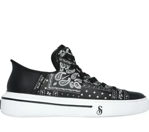 SKECHERS Premium Leather Slip-ins Snoop One - Double G PRETO / BRANCO Cheap