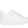 SKECHERS Relaxed Fit: D'Lux Walker 2.0 - Golden Step BRANCO / PRATEADO Clearance