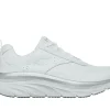 SKECHERS Relaxed Fit: D'Lux Walker - Timeless Path BRANCO / PRATEADO Shop