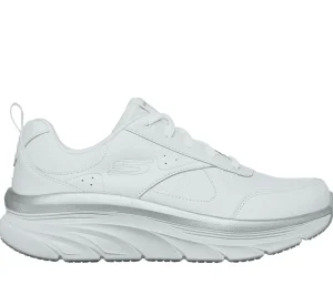 SKECHERS Relaxed Fit: D'Lux Walker - Timeless Path BRANCO / PRATEADO Shop