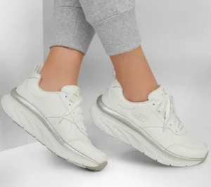 SKECHERS Relaxed Fit: D'Lux Walker - Timeless Path BRANCO / PRATEADO Shop