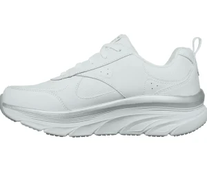 SKECHERS Relaxed Fit: D'Lux Walker - Timeless Path BRANCO / PRATEADO Shop