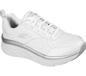 SKECHERS Relaxed Fit: D'Lux Walker - Timeless Path BRANCO / PRATEADO Shop
