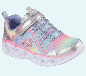 SKECHERS S Lights: Heart Lights - Rainbow Lux PRATEADO / MULTICOR Flash Sale