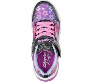 SKECHERS S Lights: Star Sparks PRETO / MULTICOR Discount