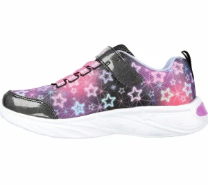 SKECHERS S Lights: Star Sparks PRETO / MULTICOR Discount