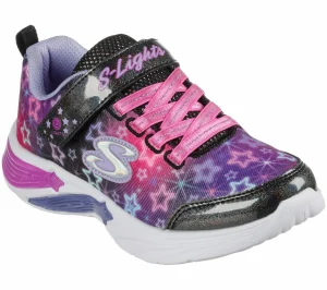 SKECHERS S Lights: Star Sparks PRETO / MULTICOR Discount