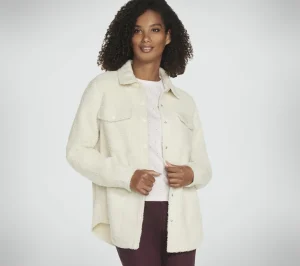 SKECHERS Sherpa Shacket CARMIN / BRANCO Cheap