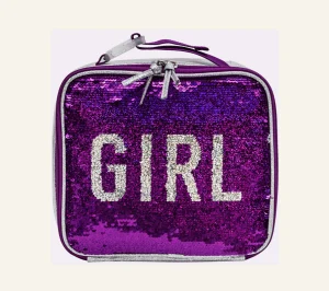 SKECHERS Accessories Flip Sequin Lunch Tote ROSA CHOQUE New