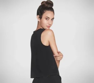 SKECHERS Apparel Festive Mesh Tank Top PRETO Fashion