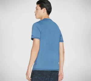 SKECHERS Apparel Kinetic Tee Shirt AZUL New