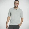 SKECHERS Apparel Off Duty Polo Shirt CINZENTO CLARO / VERDE Shop