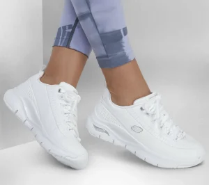 SKECHERS Arch Fit - Citi Drive BRANCO / PRATEADO Flash Sale