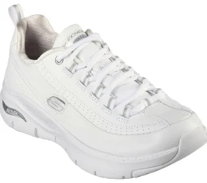 SKECHERS Arch Fit - Citi Drive BRANCO / PRATEADO Flash Sale